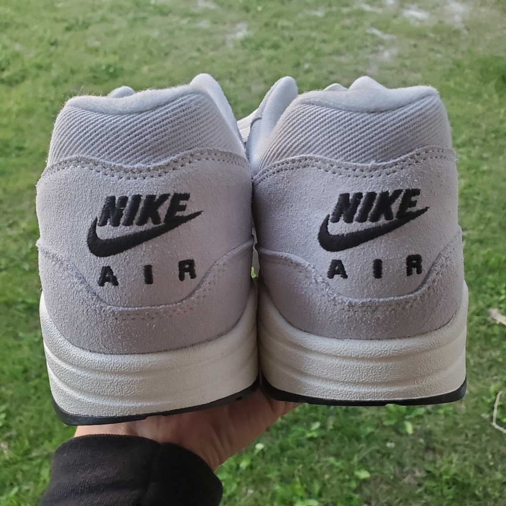 Air Max 1 Premium Pure Platinum Mini Swoosh sz12.5 - Picture 7 of 8